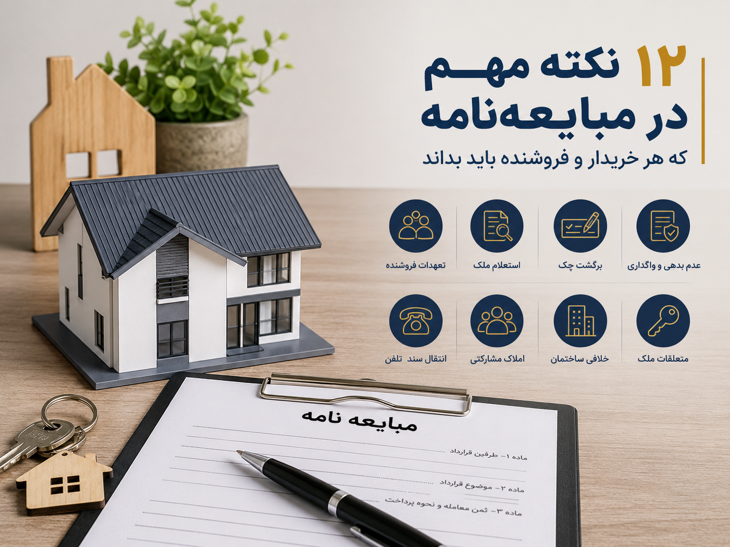 نکات تنظیم مبایعه نامه