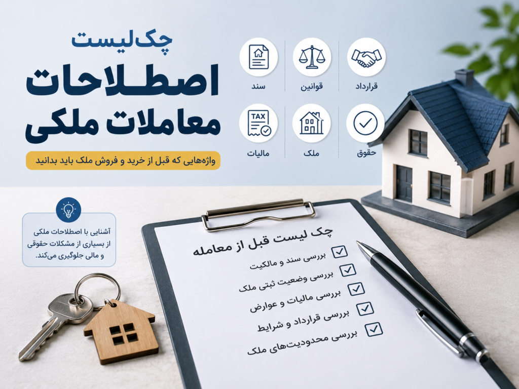 چک‌لیست اصطلاحات معاملات ملکی
